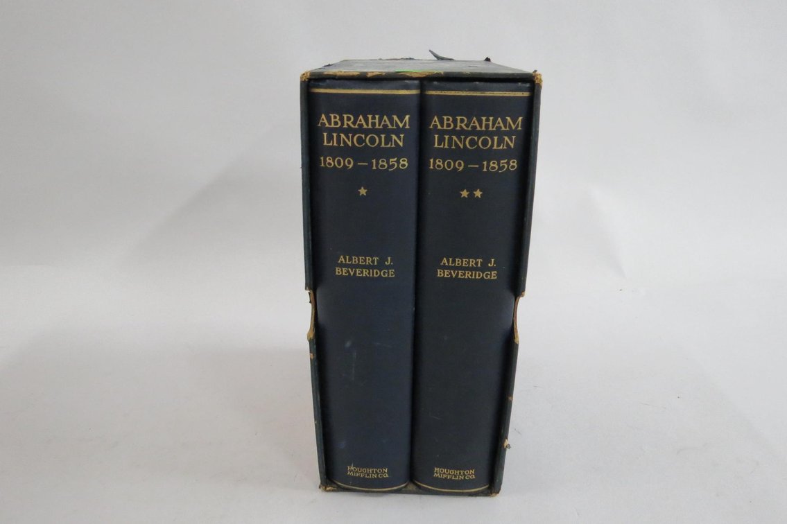 Abraham Lincoln By Albert J Beveridge, Volume I And II, Copyright 1928, Hardcover Books