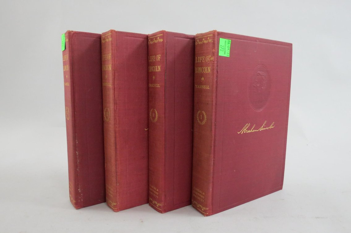 Life Of Lincoln By Ida Tarbell Volumes I-IV, Hardcover Books