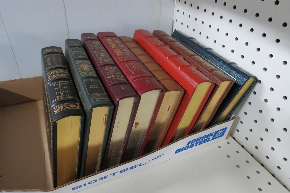 Easton Press Books, Patton, Great Presidential Decisions, Son Of The Morningstar, The Washington Papers, A Puritan In Babylon And Others