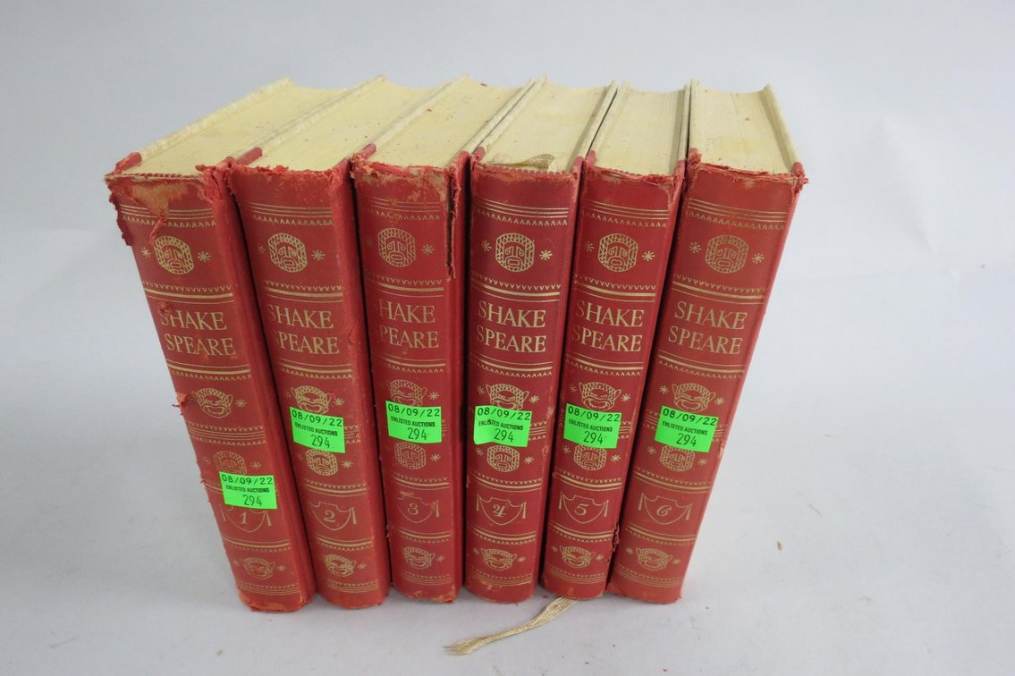 Shakespeare Volumes 1-6 Hardcover Books, Printed In German