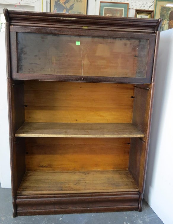 Barrister Stacking Bookcase, 2 Glass Doors Are Missing