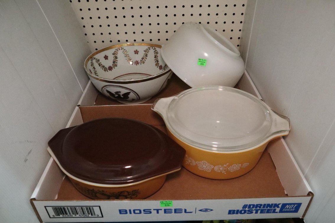 Vintage Pyrex Casserole Dishes, Mixing Bowls