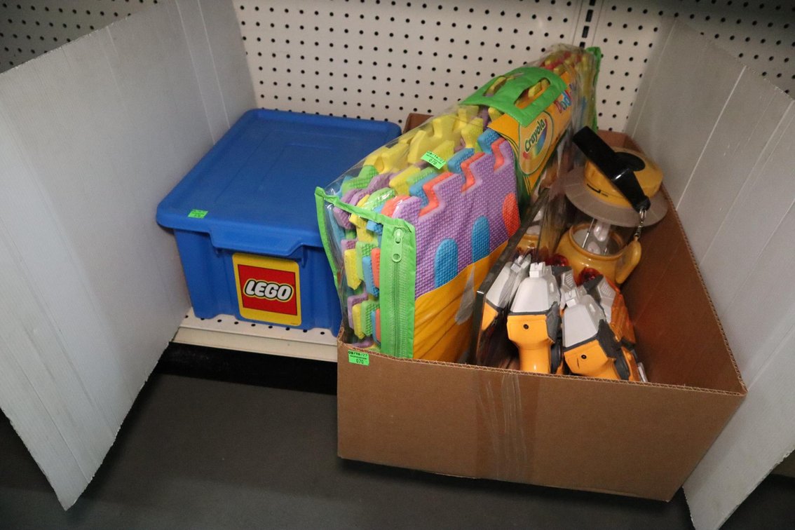 Legos, Crayola Doodle Mat, Nerf Guns