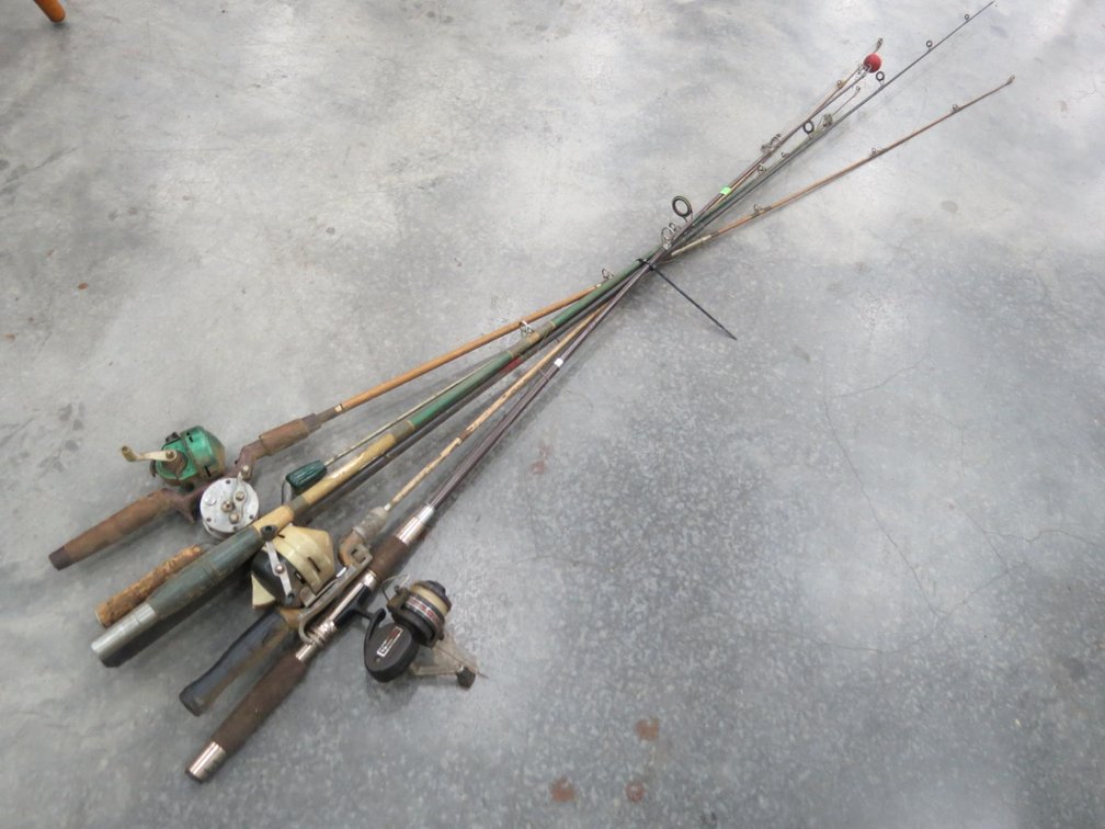 Group of Vintage Fishing Poles
