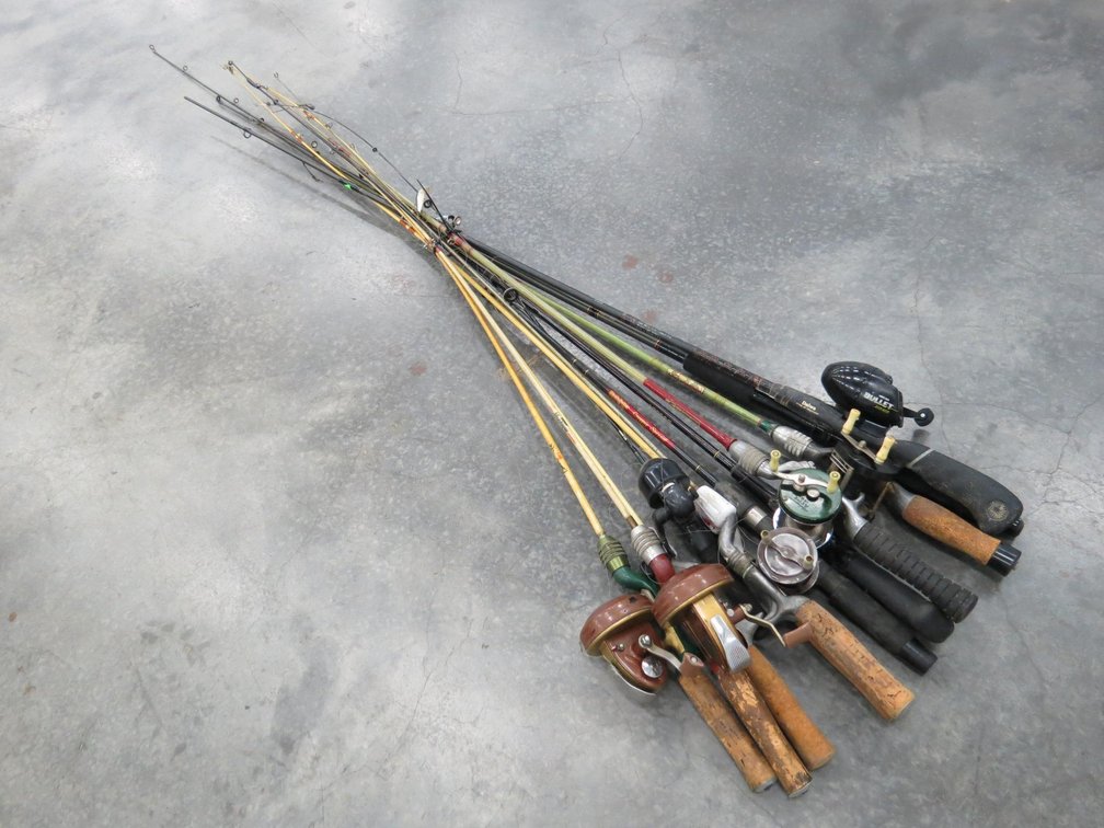 Group of Vintage Fishing Poles