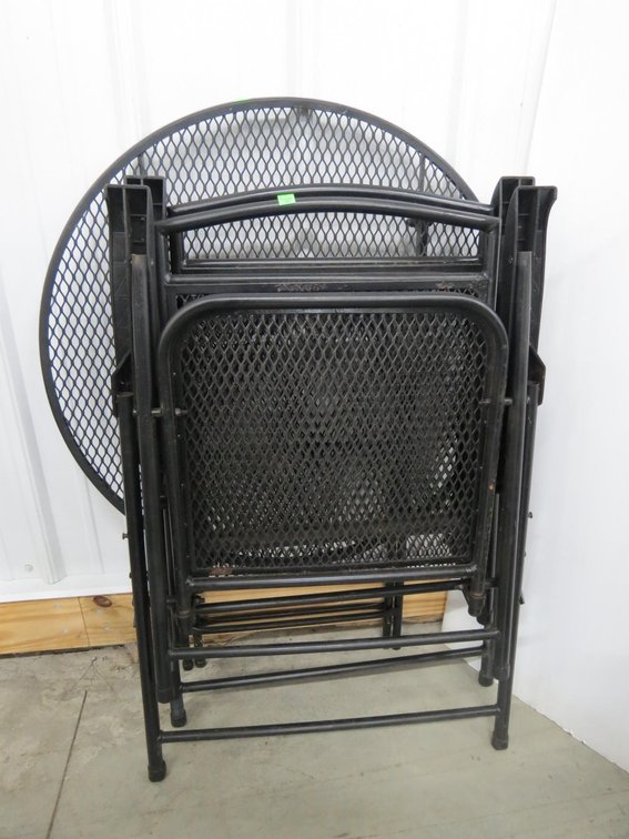 Small Folding Patio Table and Two Chairs
