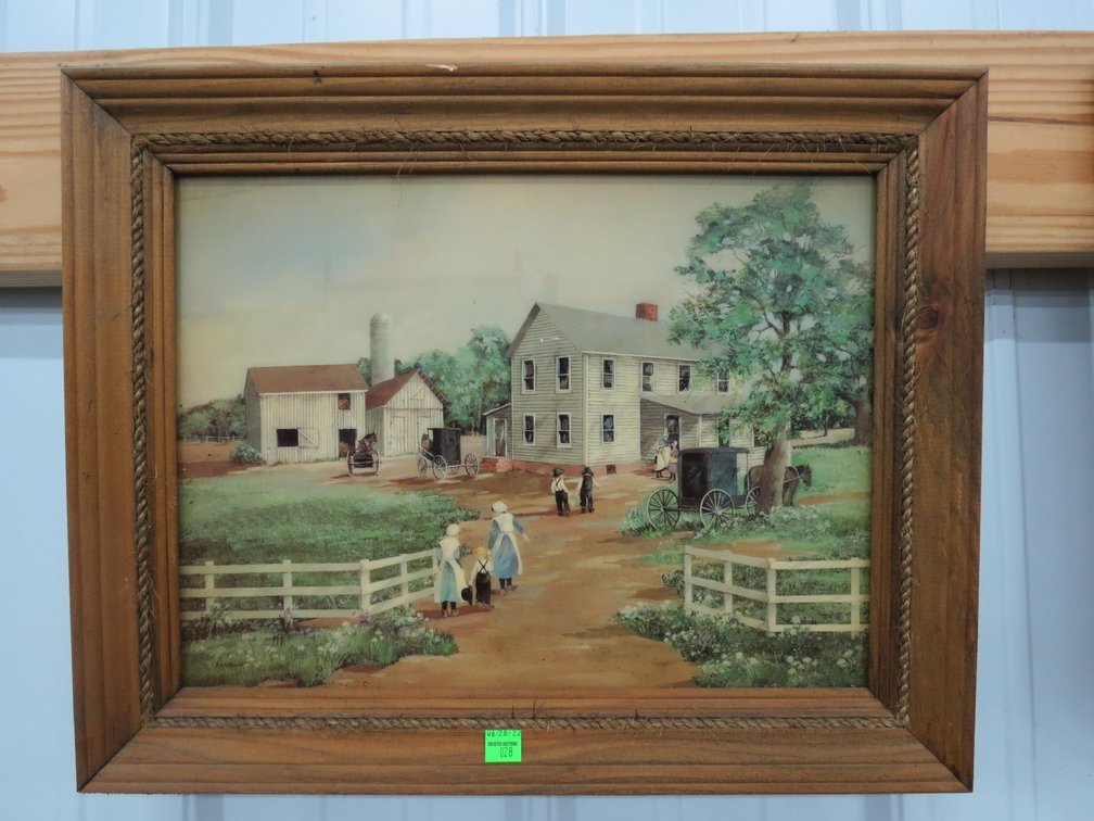Amish Homestead Framed Picture