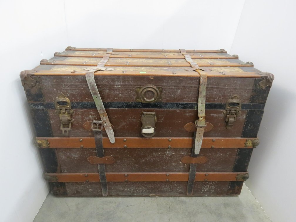 Antique Flat Top Trunk