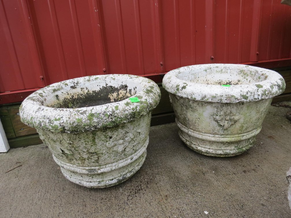 Pair of Cement Planters