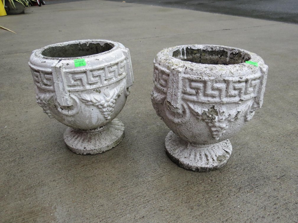 Pair of Cement Planters