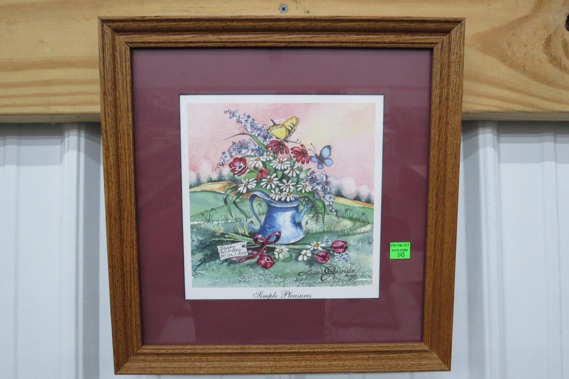 "Simple Pleasures" Lisa Gaiman Framed Print