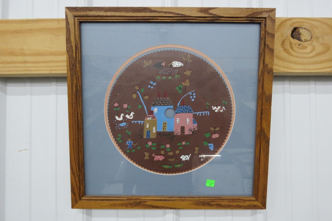 Framed Painted Saw Blade