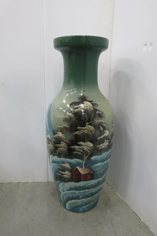 Large Ceramic Painted Vase