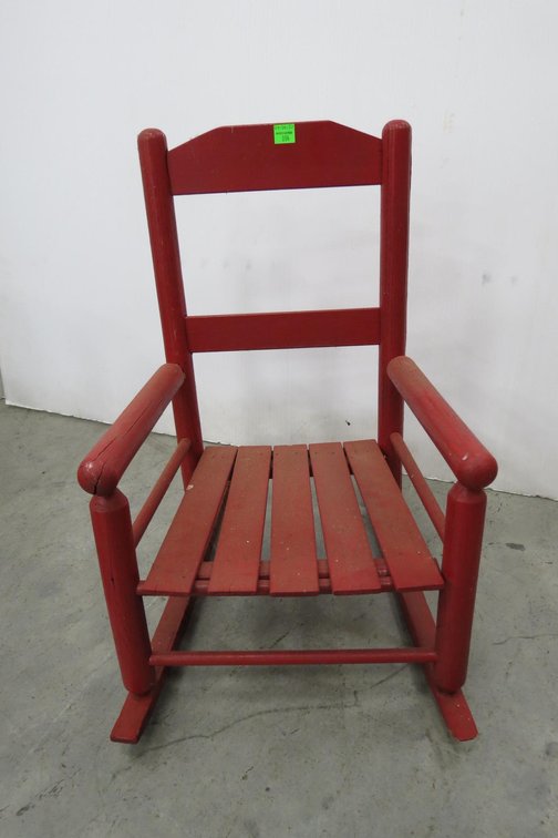 Child's Red Rocking Chair, A Bit Wobbly