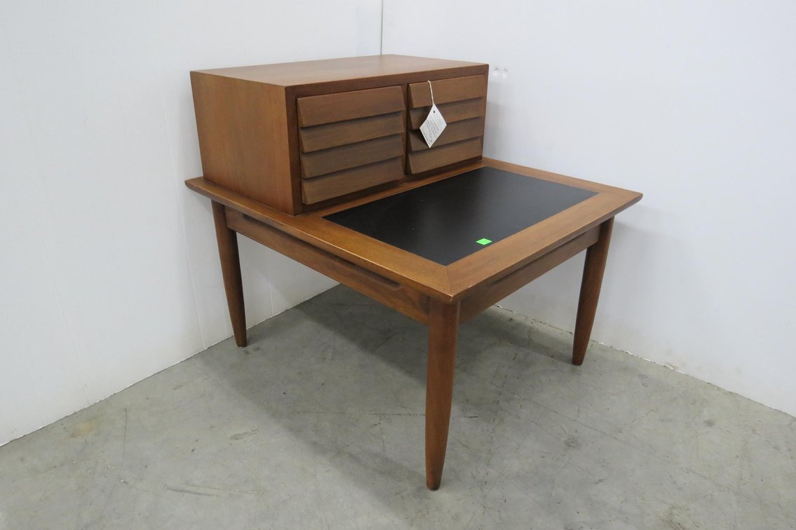 Merton Gershun For American of Martinsville Walnut Step End Table