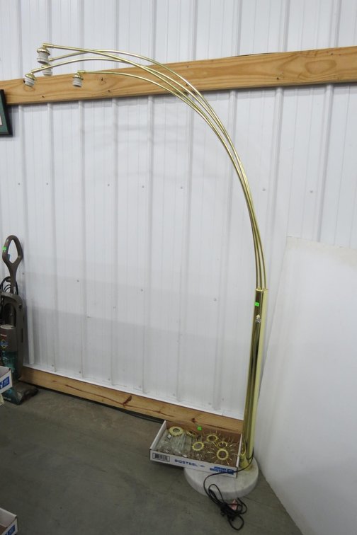 4 Arm Floor Lamp with Marble Base