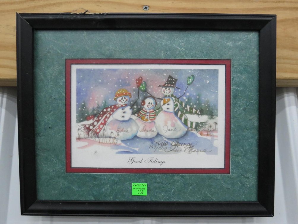 "Good Tidings" Lisa Gaiman Framed Print