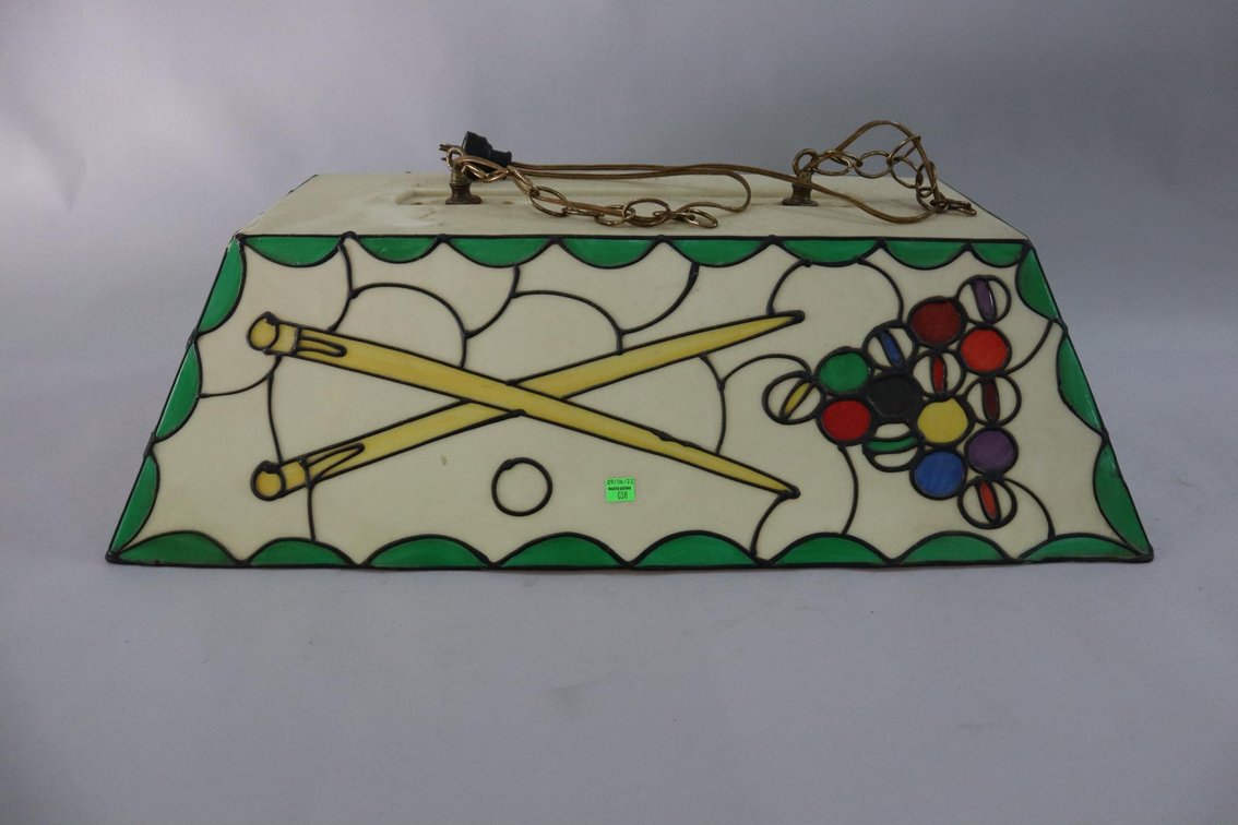 Pool Table Lamp, Plastic Shade