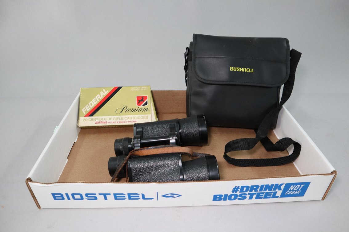 Two Pair of Binoculars and 14 Rounds of 270 Ammo