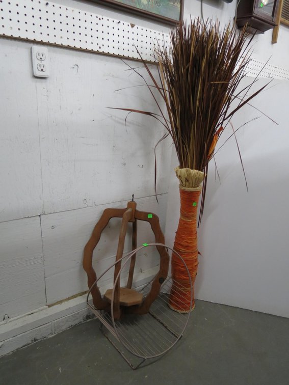 Decorative Base, Firewood Rack and Wooden Plant Hanger