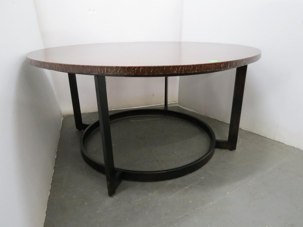 Round Metal Top Coffee Table