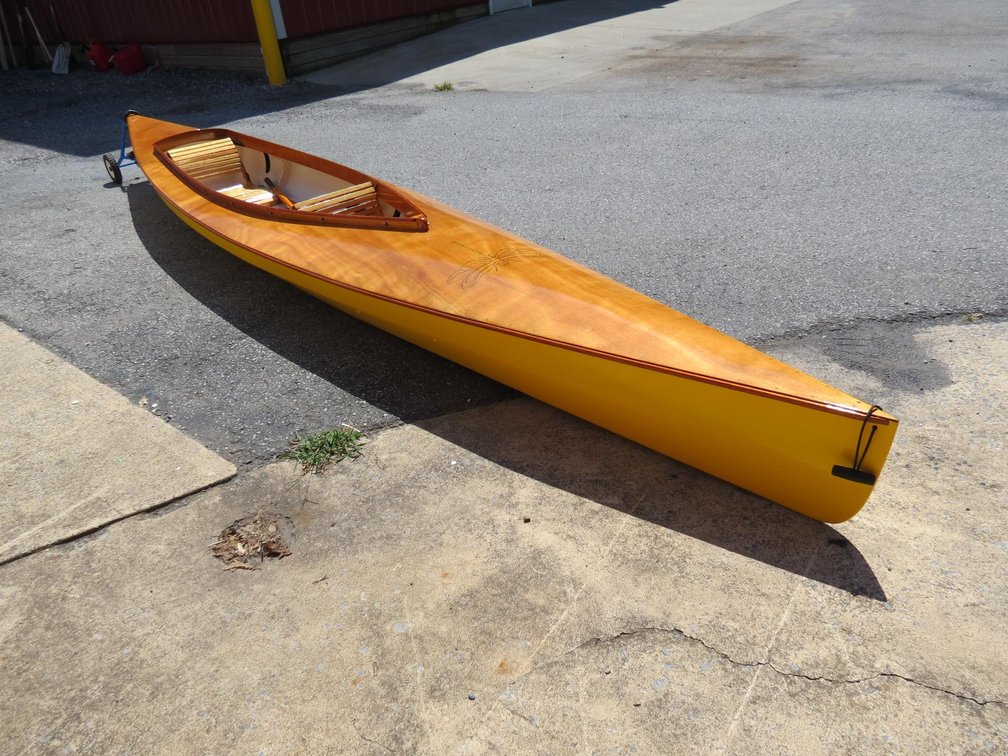 Chesapeake Light Craft, Mill Creek 16.5 Ft 2 Seat Wooden Kayak With Oars and Moving Dolly