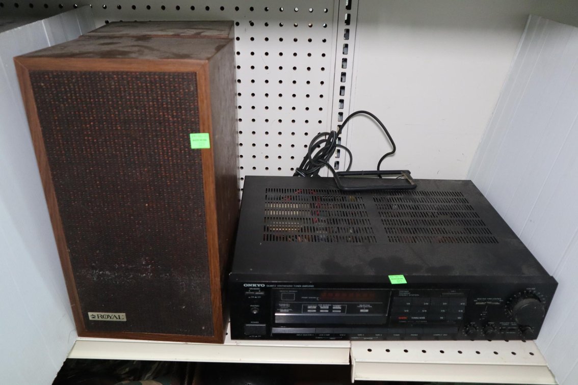Onkyo Tuner Amplifier and Pair of Royal Speakers