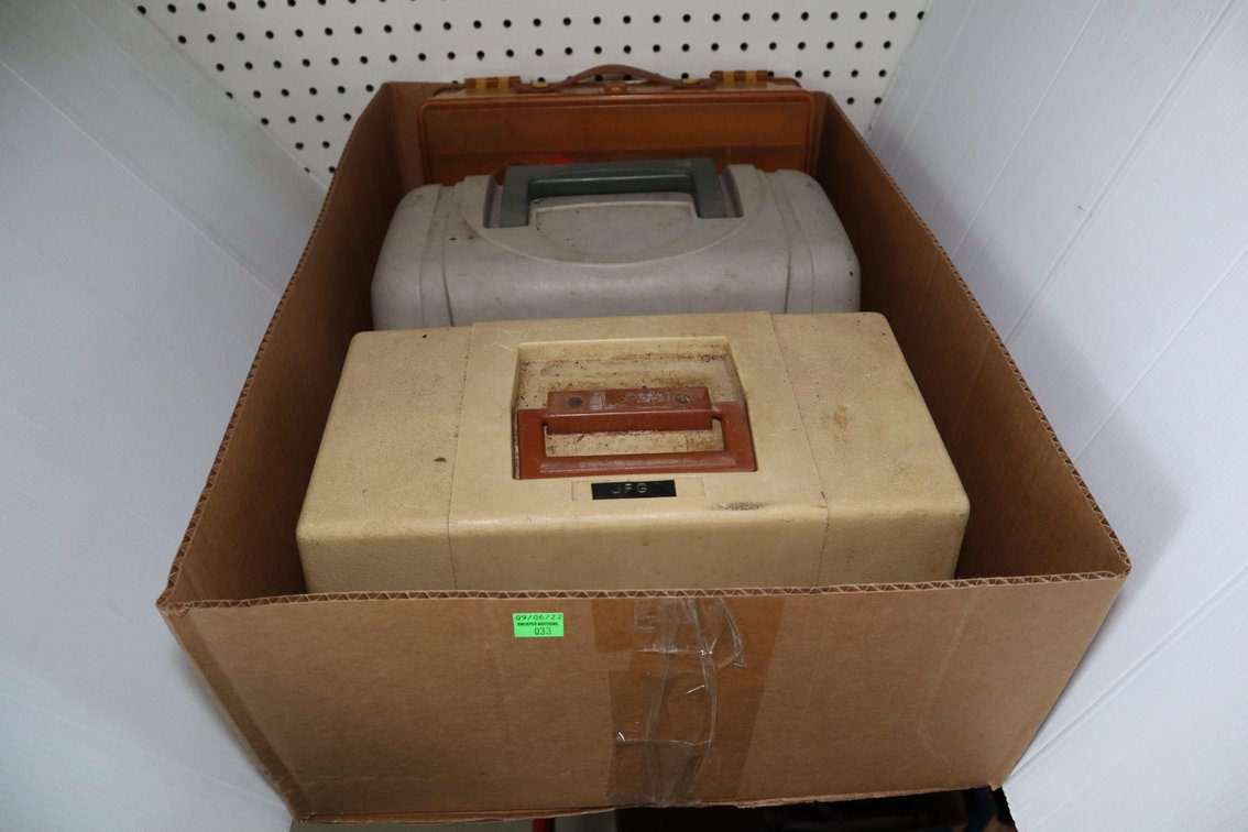 Tackle Boxes With Some Fishing Tackle