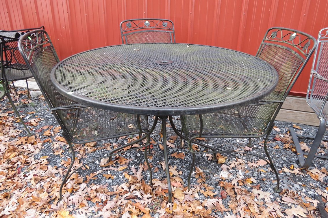 Wrought Iron Patio Table and 3 Chairs