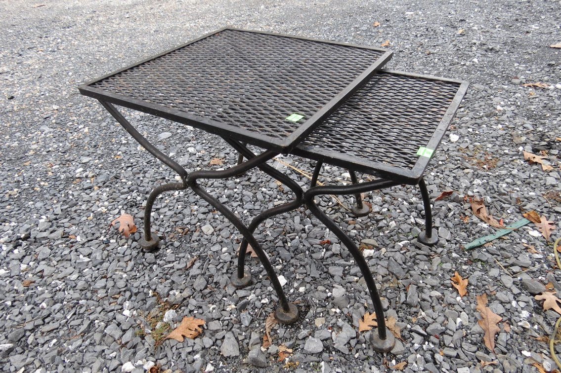 Pair of Wrought Iron Side Tables