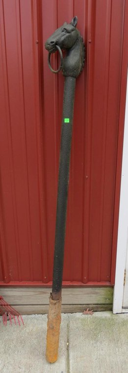 Antique Iron Horse Head Hitching Post