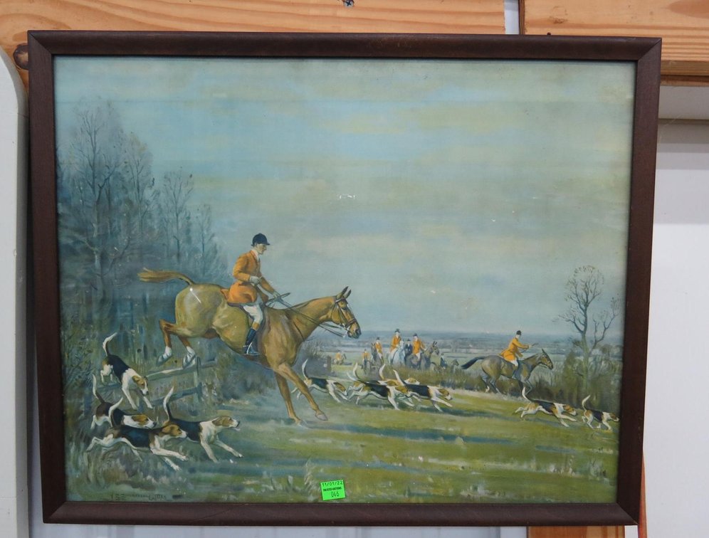 Vintage Fox Hunting Print