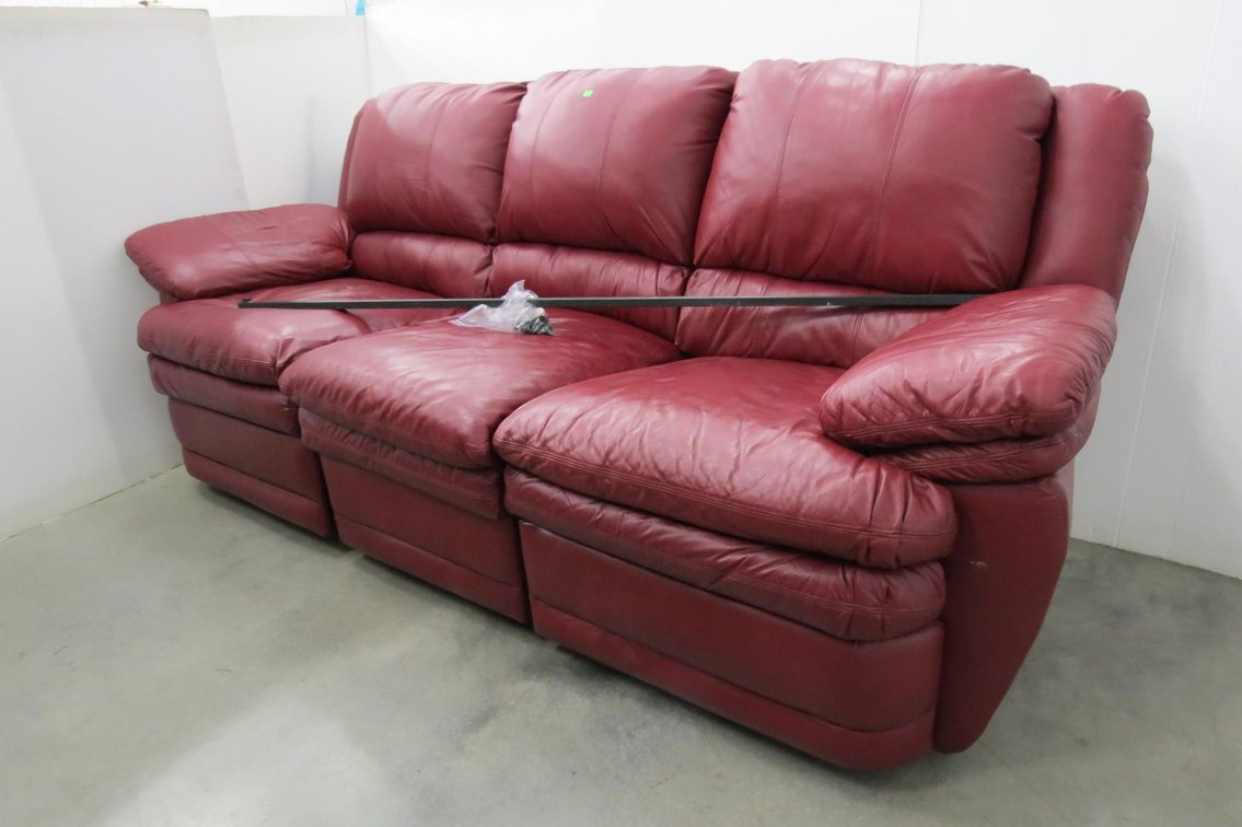 Leather Sofa With End Recliners