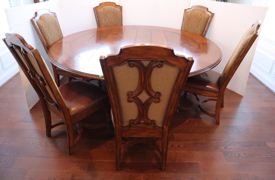Dining Table And Six Chairs By Stanley Furniture