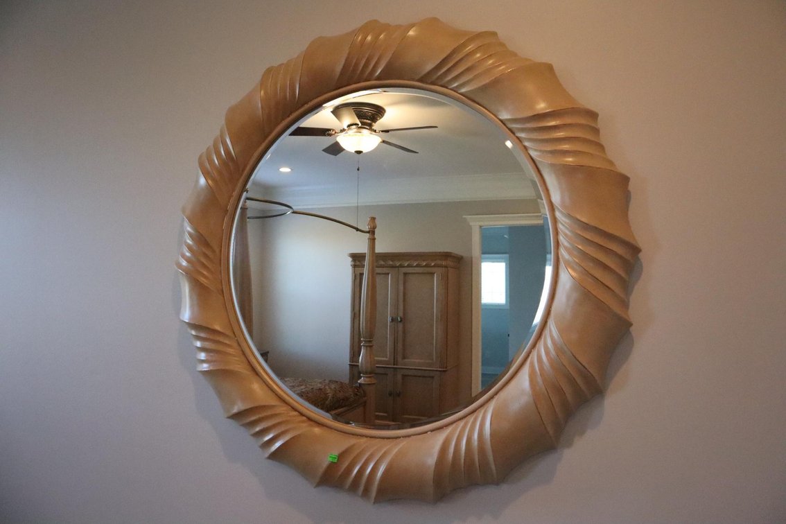 Round Framed Mirror