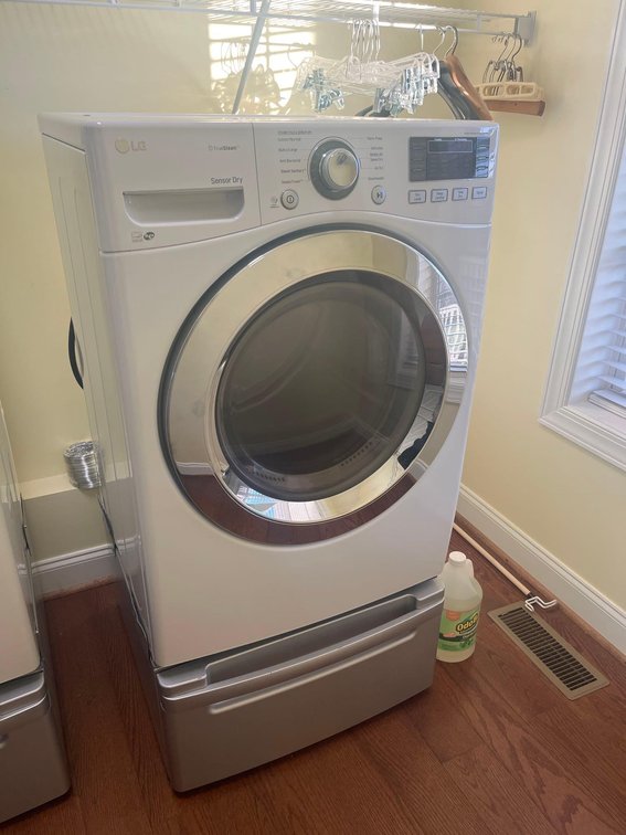 LG True Steam Dryer with Pedestal Stand