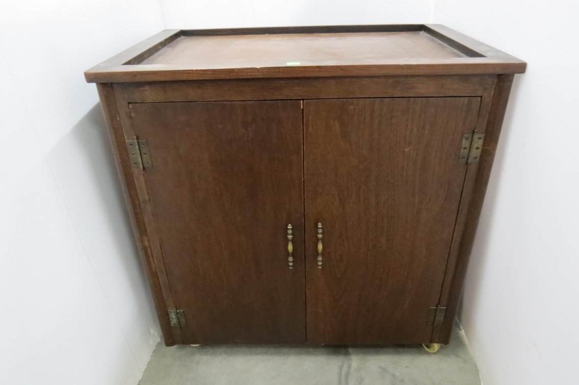 Small 2-Door Rolling Cabinet