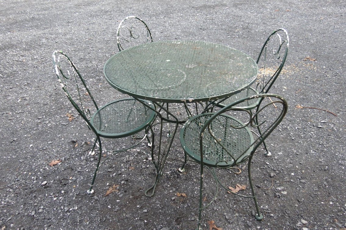 Wrought Iron Table and 4 Chairs