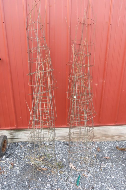 Group of Wire Garden Cages