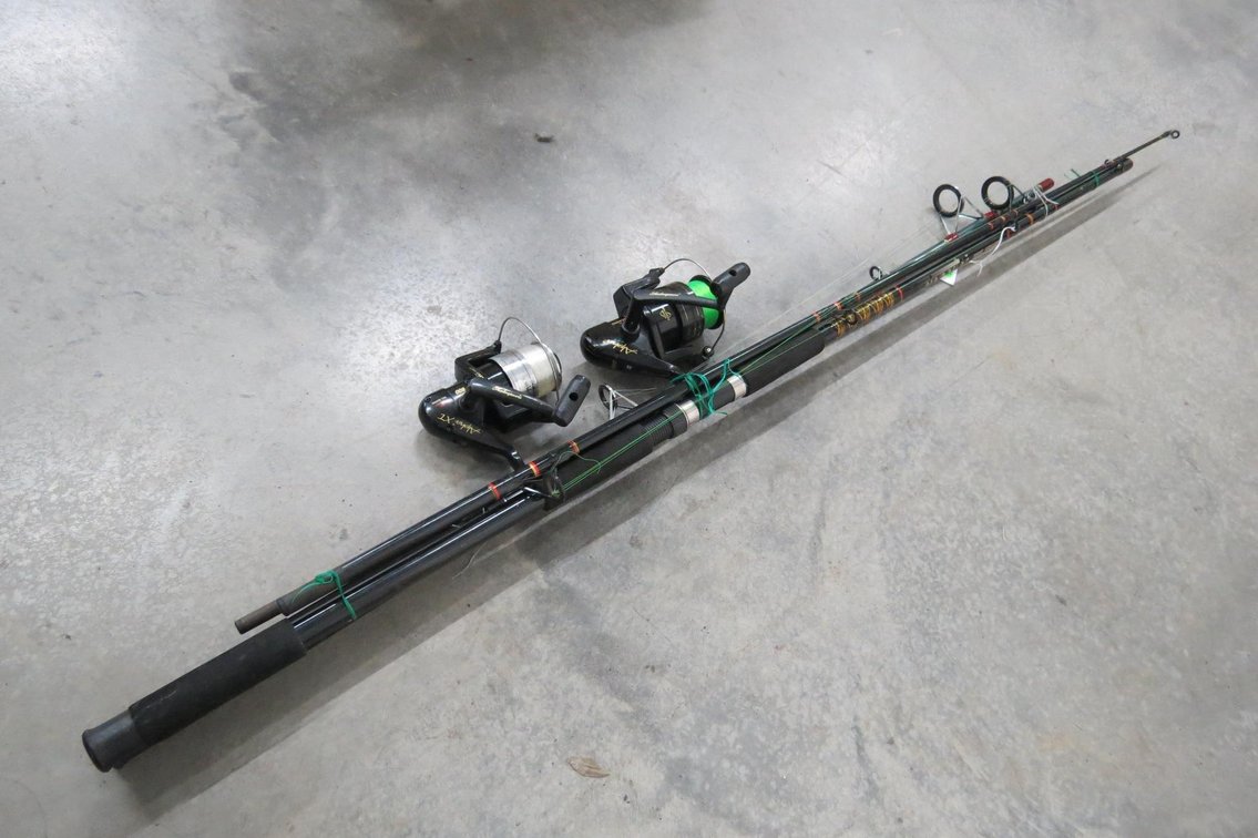 Pair of Large Open Face Spinning Rods