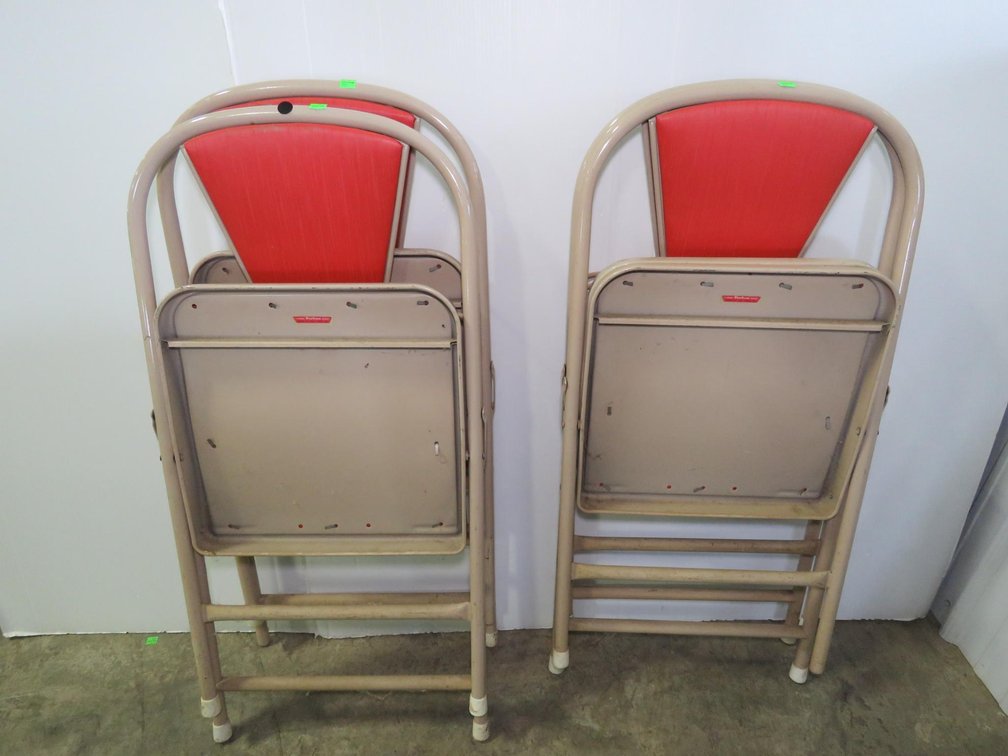 Four Metal Folding Chairs