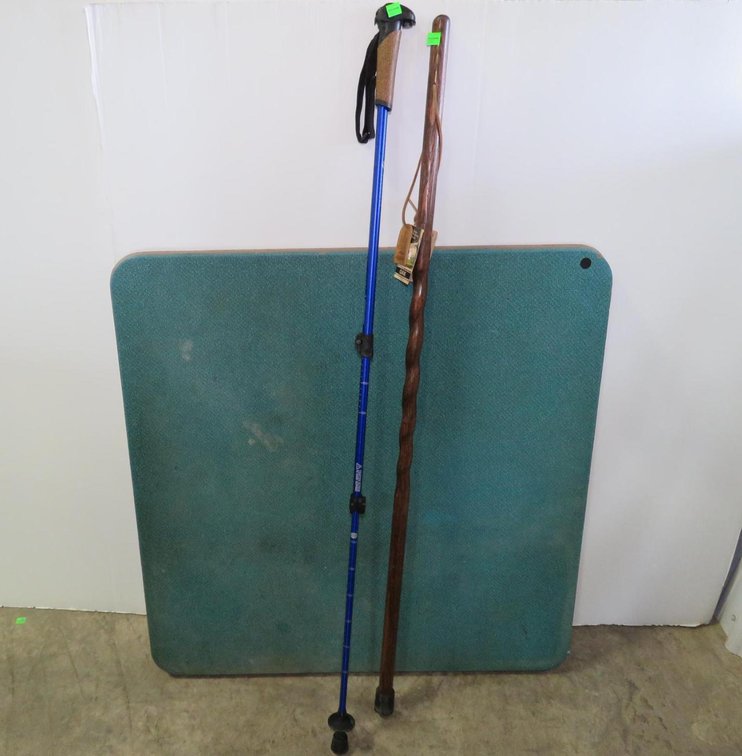 Card Table and Walking Sticks