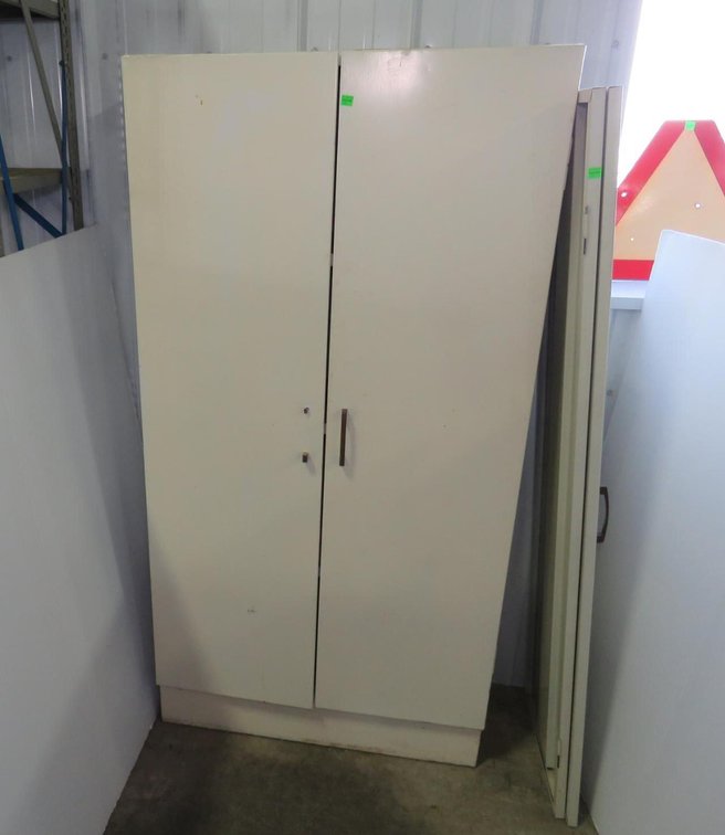 Two Door Metal Cabinet With Two Extra Doors May Or May Not Fit