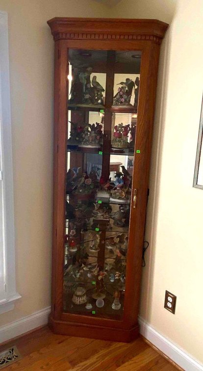 Corner Lighted Curio Cabinet