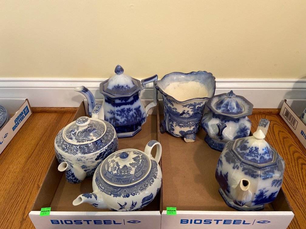  Blue Teapots And Vase