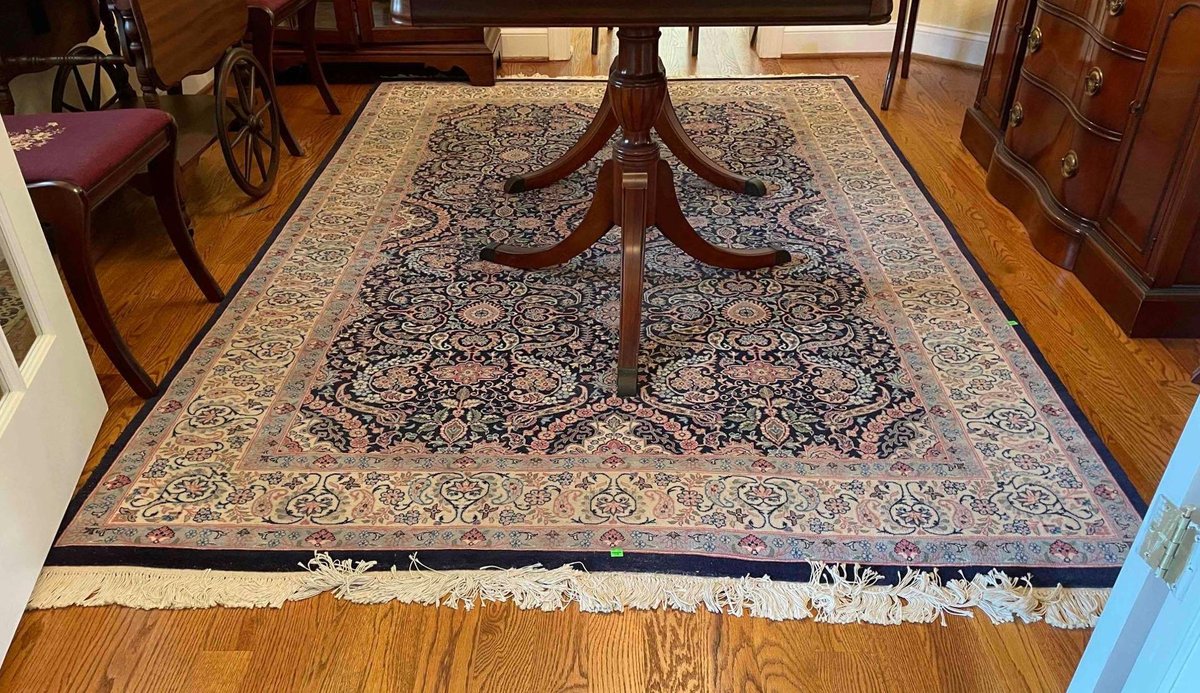 Blue Oriental Area Rug, 112 In x 73 In