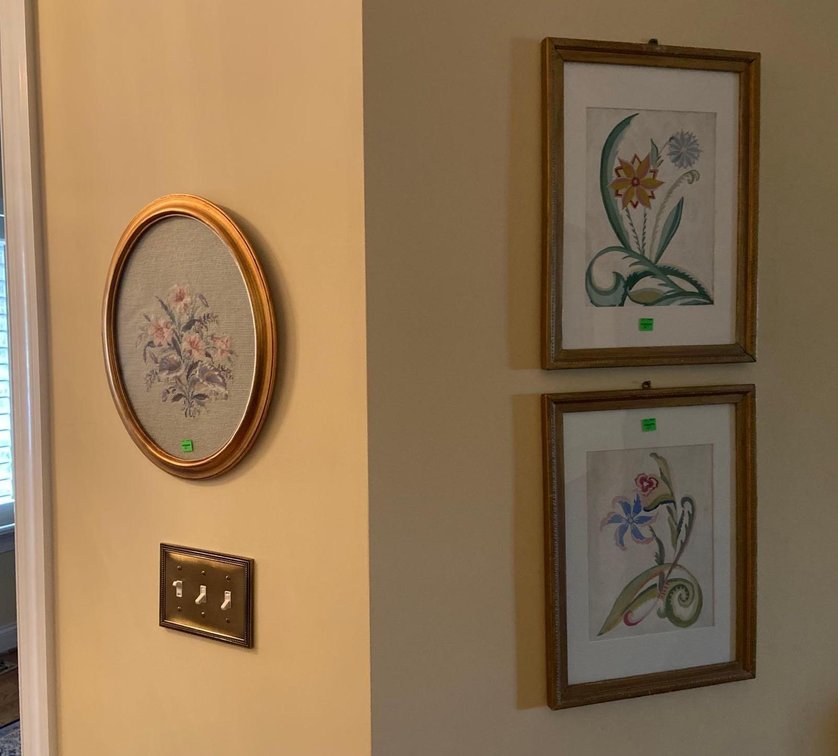 Group Of Artwork, Frame Needlepoint