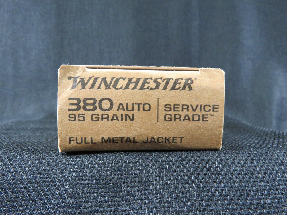380 Auto, 50 Rounds, 95 Grain FMJ, Winchester Service Grade