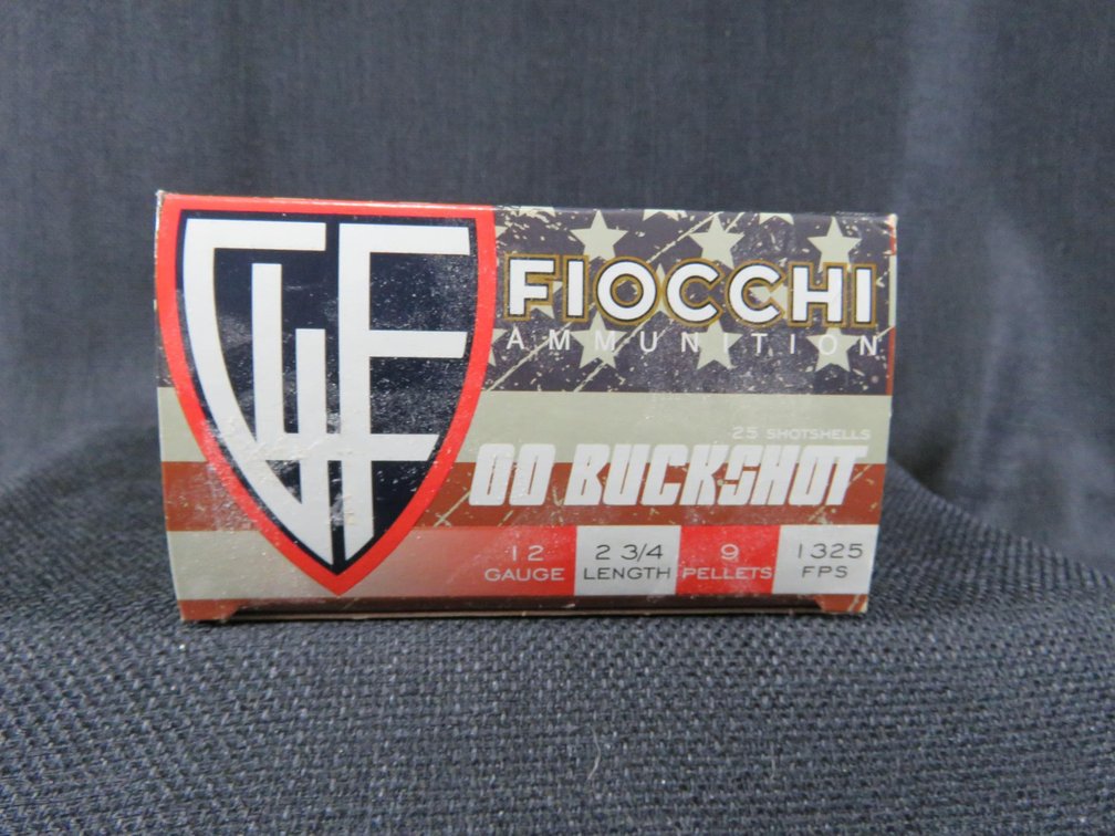 12G 00 Buckshot, 25 Rounds, 2 3/4 Inch, Nine Pallets, Fiocchi