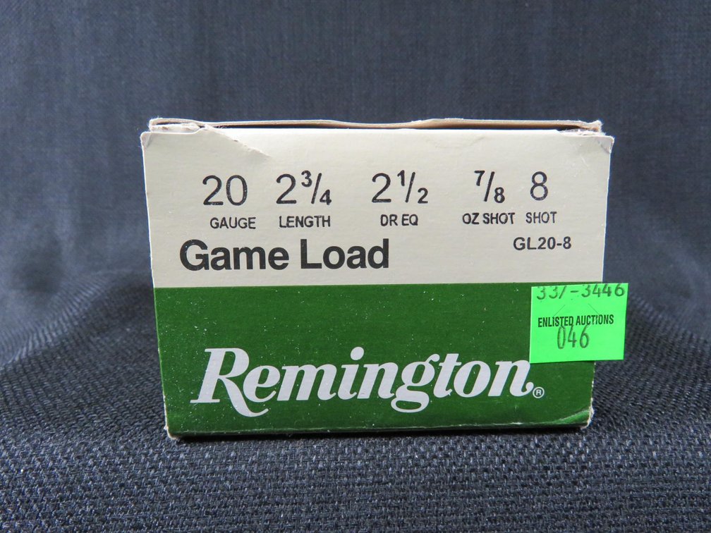 20 Gauge, 25 Rounds, Remington Game, Load, 2 3/4 Inch